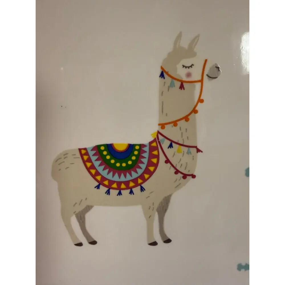Glass Llama Charcuterie Board, 12 in, Cutting Board, Whimsical